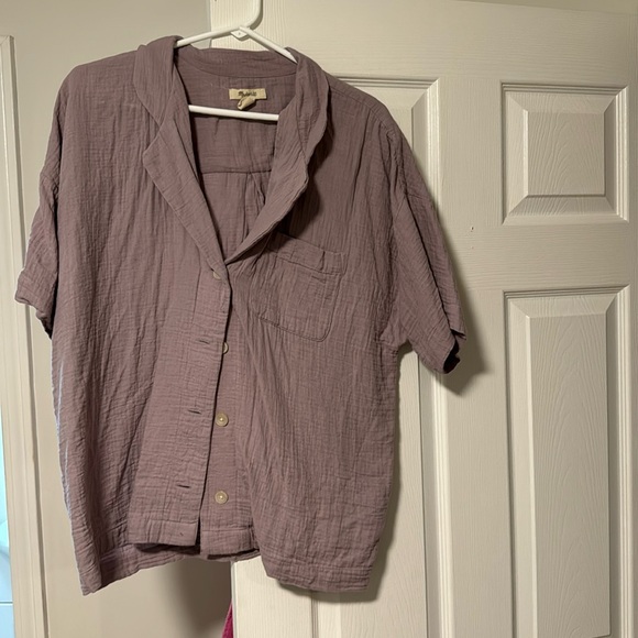 Madewell button front 100% cotton top - Picture 1 of 3